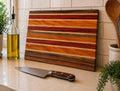 Maple, Walnut, Padauk & Cherry Cutting and Serving Board – 17¼" × 10" × ¾"