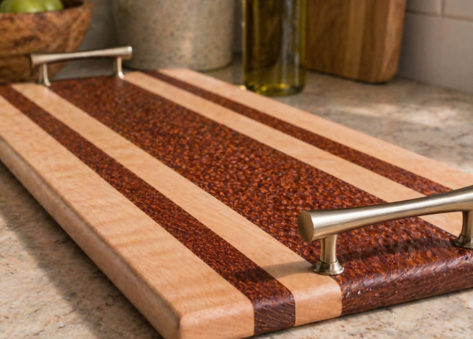 Leopard Wood & Hard Maple Serving Tray