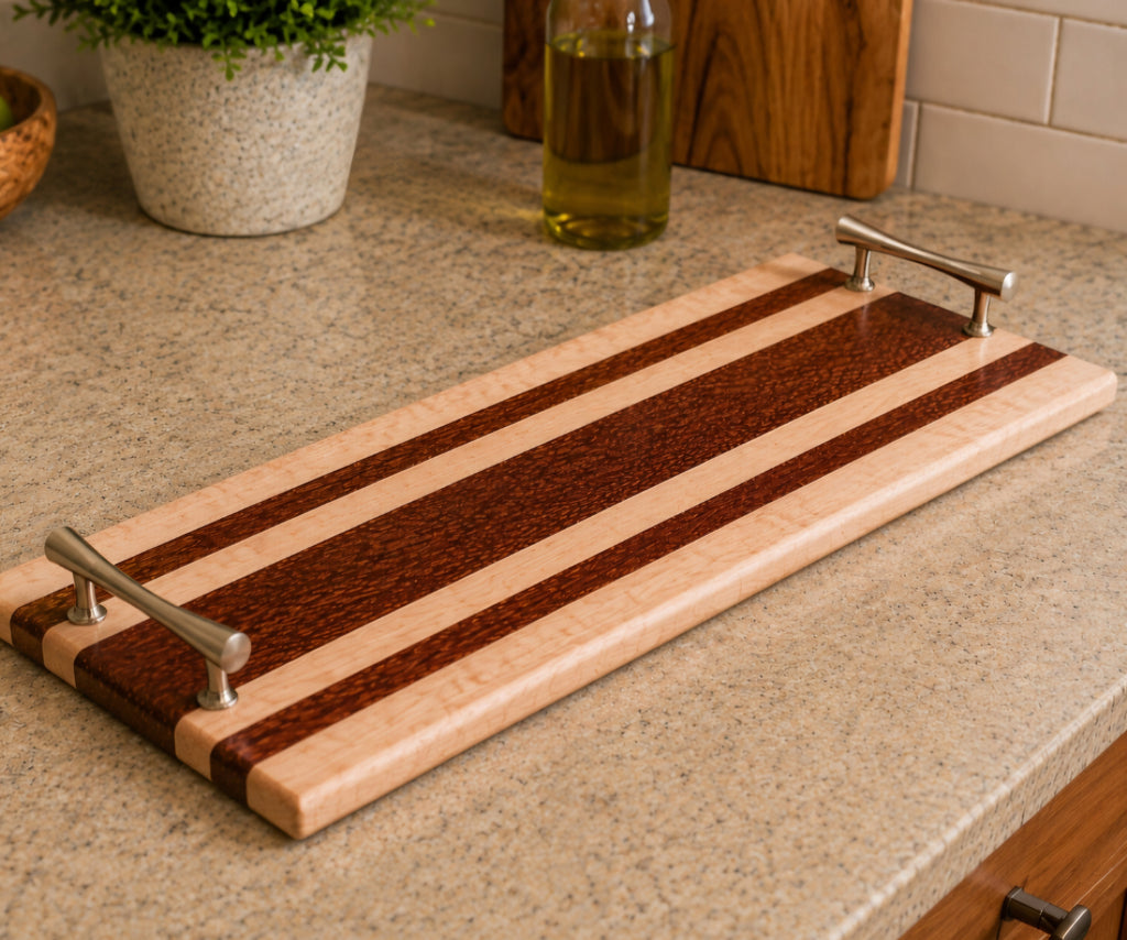 Leopard Wood & Hard Maple Serving Tray