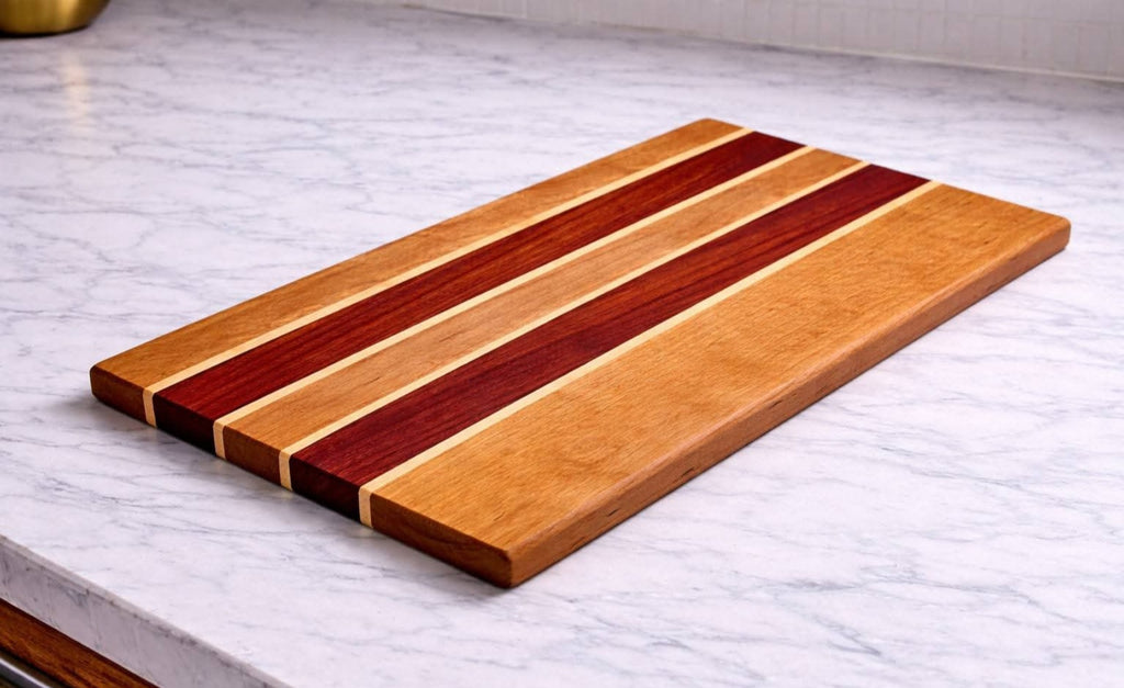 Cherry, Padauk & Maple Hardwood Cutting Board 17¼" × 9¼" × ¾"