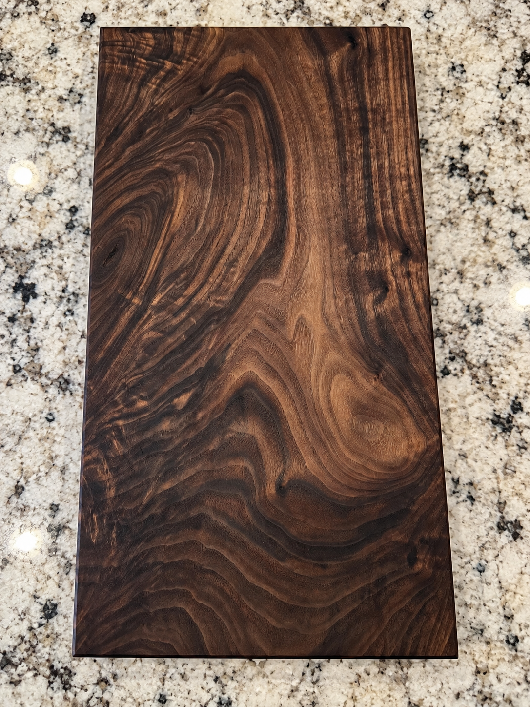 Figured Black Walnut Cutting & Serving Board – 18½" × 10" × 1¼"